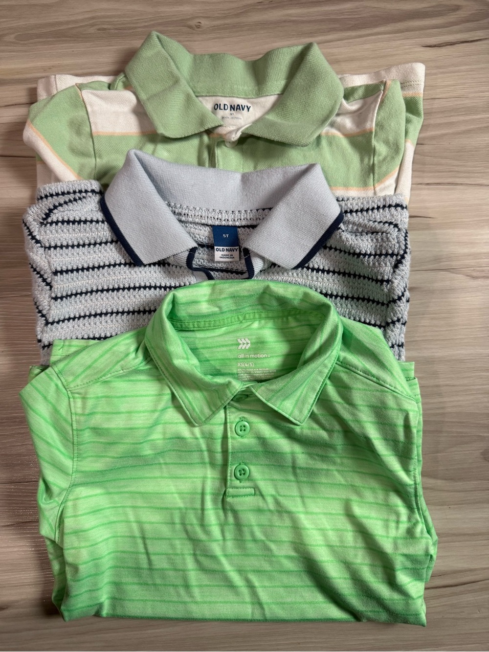 Boys button short sleeve shirts-size 5T